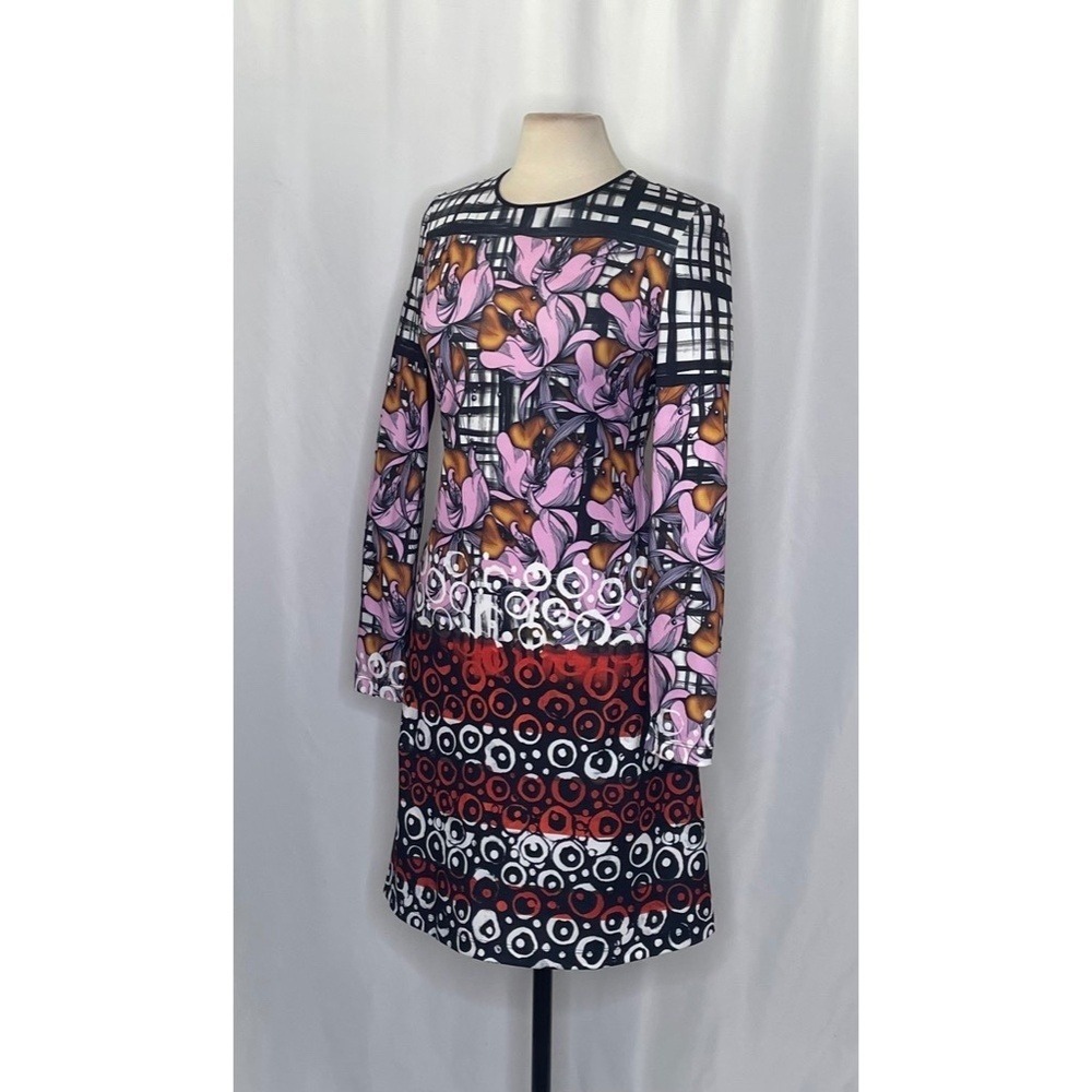 CLOVER CANYON Floral Fields Jersey Knit Shift Dress Colourful Graphic Large - Picture 5 of 12